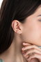 Heliophilia Silver Pendientes de Plata de Ley 925 en Oro Rosa con Circón